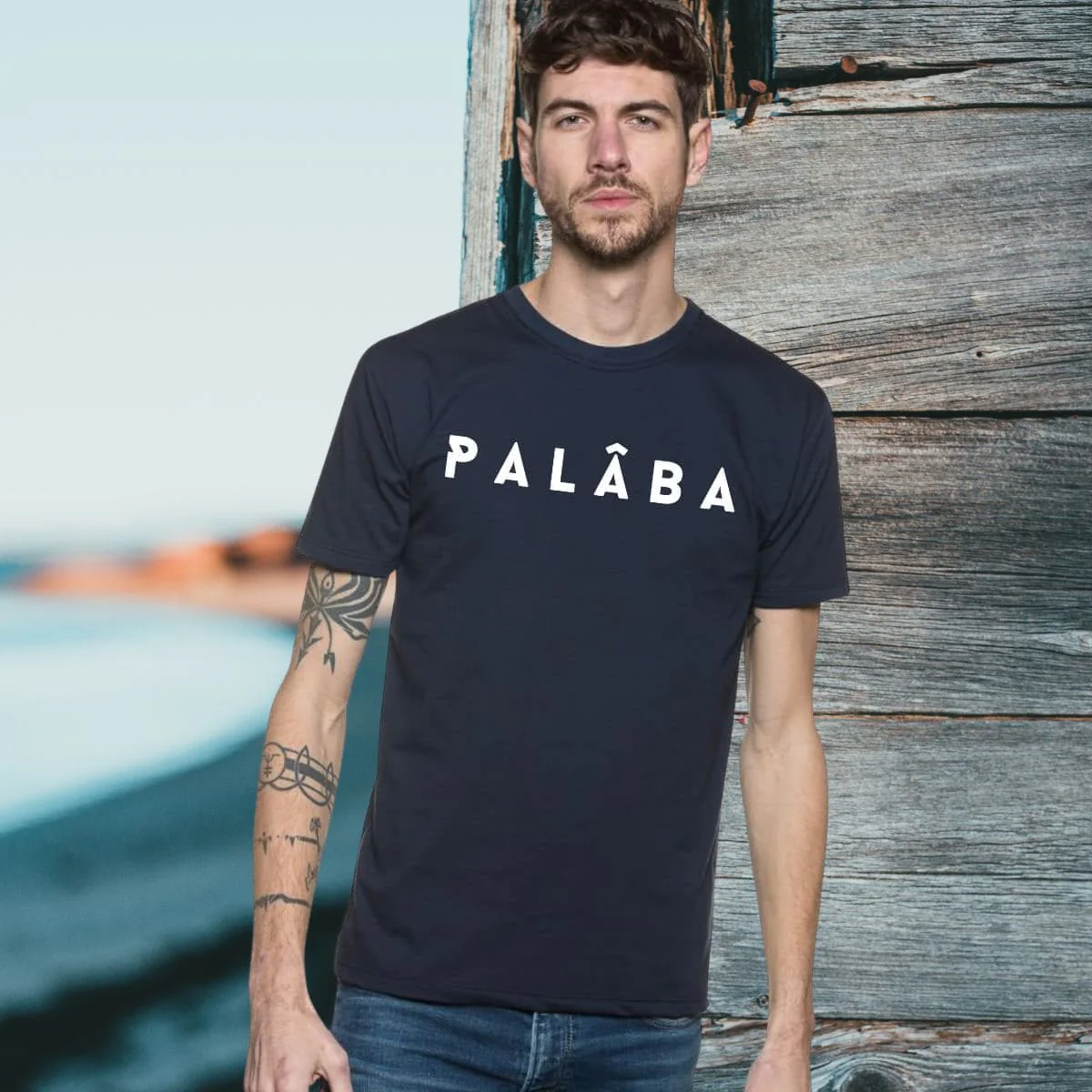T-shirt bleu marine homme PALÂBA