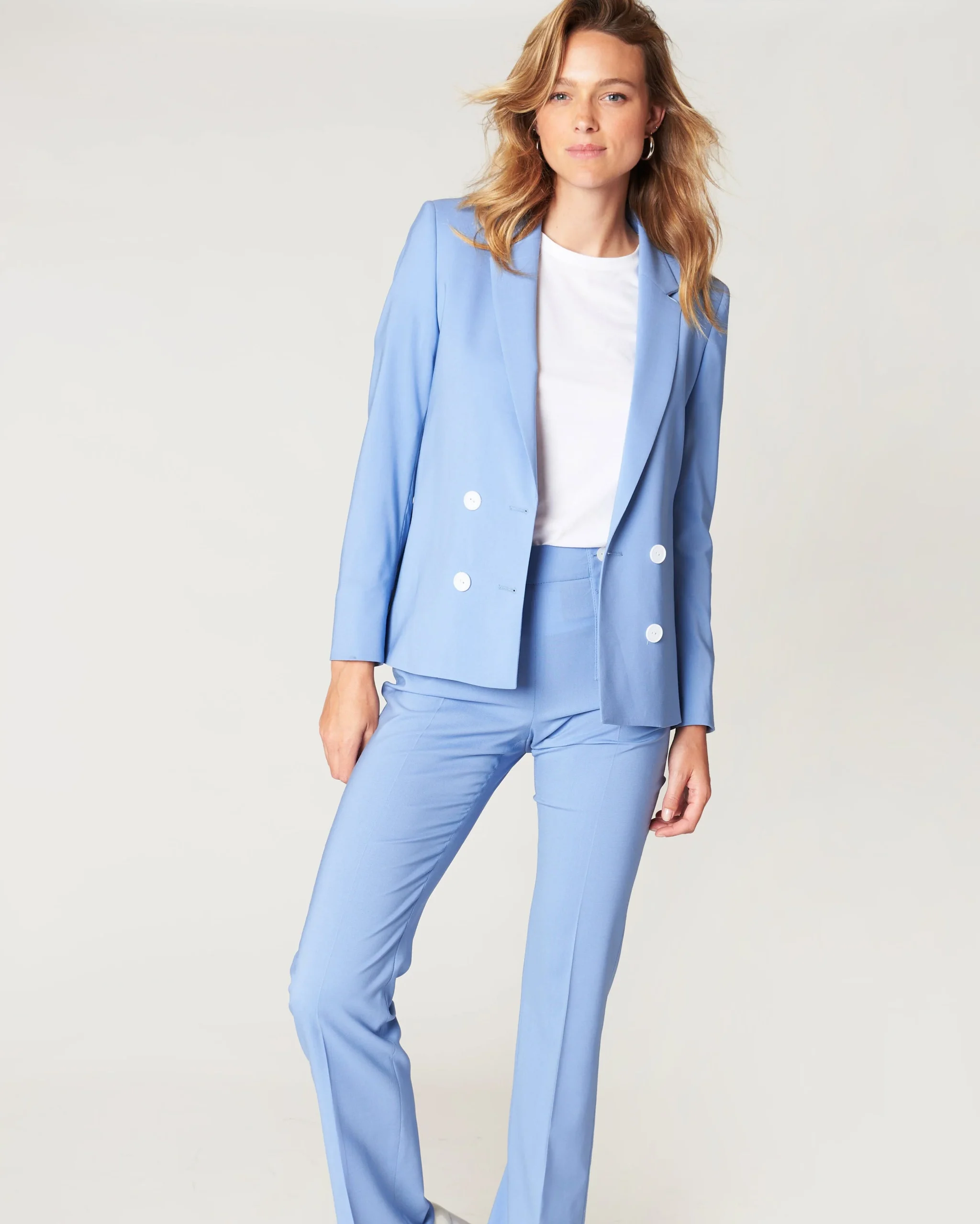 Veste croisée  Boston – Bleu Ciel